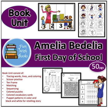 Preview of AMELIA BEDELIA FIRST DAY OF SCHOOL BOOK UNIT