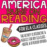 AMERICA RUNS ON READING! Interactive and Engaging Book Tasting