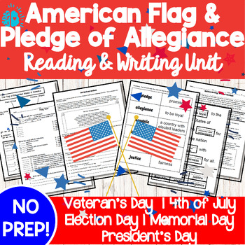 Preview of AMERICAN FLAG and PLEDGE OF ALLEGIANCE Reading & Writing