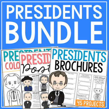 Preview of AMERICAN PRESIDENTS Coloring Pages, Posters, and Research Report Activities