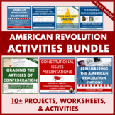 American Revolution ACTIVITIES Bundle! 12 Worksheets, Proj