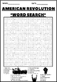 AMERICAN REVOLUTION WORD SEARCH Puzzle Middle School Fun A