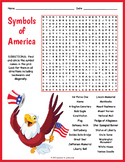 AMERICAN SYMBOLS - US Word Search Puzzle Worksheet Activity