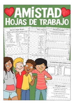 Preview of AMISTAD hojas de trabajo worksheets Español / Spanish (friends)