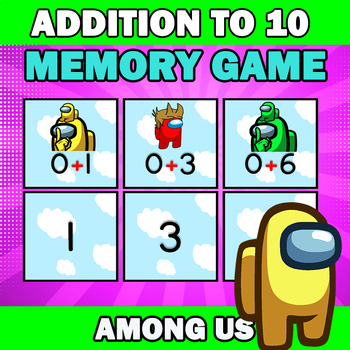 Preview of AMONG US - Additon to 10 - MEMORY GAME