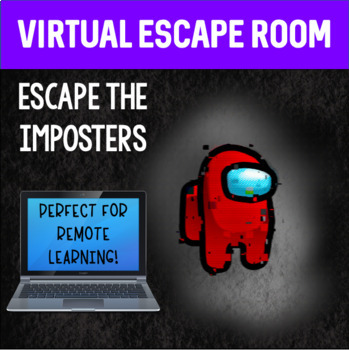 Preview of AMONG US INSPIRED DIGITAL ESCAPE ROOM - AREA AND PERIMETER WORD PROBLEM REVIEW