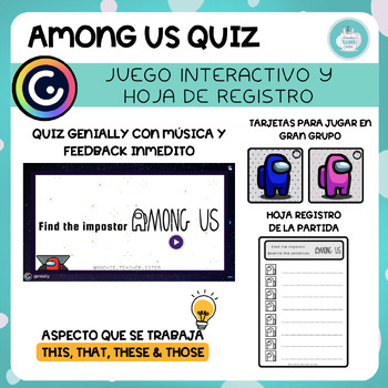 Preview of AMONG US INTERACTIVE QUIZ: THIS, THAT, THESE, THOSE