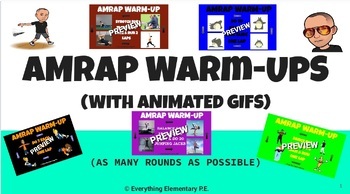 Preview of AMRAP Warm-Up Slides (As Many Rounds As Possible)