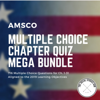 Preview of AMSCO 3rd Edition Multiple Choice Chapter Quiz Mega Bundle