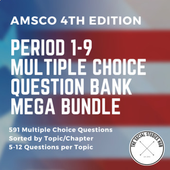 Preview of AMSCO 4th Edition Multiple Choice Chapter/Topic Quiz Mega Bundle