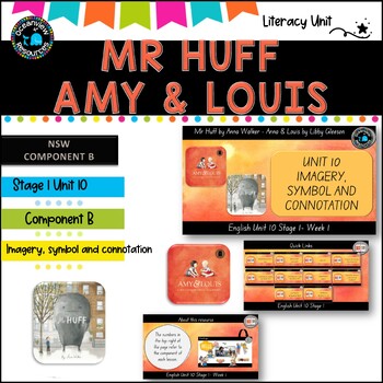 Preview of AMY AND LOUIS, MR HUFF- English Stage 1 Unit 10- component B  (YEAR A)