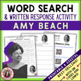 AMY BEACH Music Word Search and Biography Research Activit