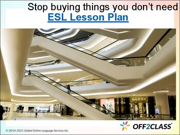 Preview of An ESL Lesson Plan on Consumerism and Consumption