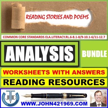 Preview of ANALYSIS WORKSHEETS WITH ANSWERS BUNDLE