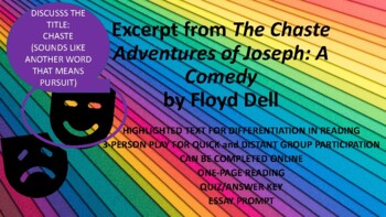 Preview of ANALYZE A PLAY EXCERPT: from The Chaste Adventures of Joseph