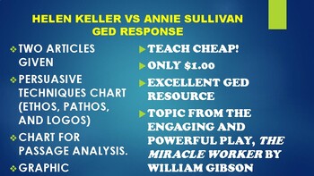 Preview of ANALYZING PERSUASION: HELEN KELLER VS. ANNIE SULLIVAN