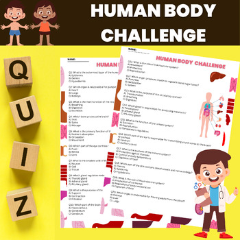 Preview of ANATOMY Assessment Test | Human Body Anatomy Quiz