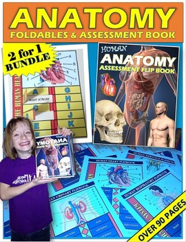 Preview of Human Anatomy Foldables and Assessment Book "Bundle"