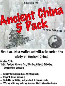 Preview of ANCIENT CHINA 5-PACK LESSONS. FUN ART, WRITING, PROJECT-BASED ACTIVITIES