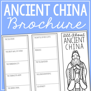 Preview of ANCIENT CHINA World History Research Project | Vocabulary Activity Worksheet