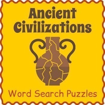 Preview of (4th 5th 6th 7th Grade) ANCIENT CIVILIZATIONS BUNDLE - 12 Word Search Worksheets