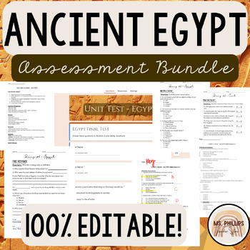 Preview of ANCIENT EGYPT Assessment Bundle!