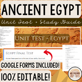 ANCIENT EGYPT Final Unit Test and Study Guide--100% Editab