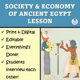 ANCIENT EGYPT SOCIETY & ECONOMY FUN LESSON, PRINT & DIGITAL