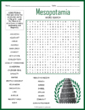 ANCIENT MESOPOTAMIA Word Search Worksheet Activity - 5th, 