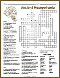 ANCIENT MESOPOTAMIA Crossword Puzzle Worksheet Activity - 