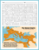 ANCIENT ROMAN EMPIRE Word Search Puzzle Worksheet Activity