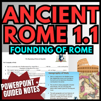 Preview of ANCIENT ROME | Founding of Rome | Guided Notes & PowerPoint
