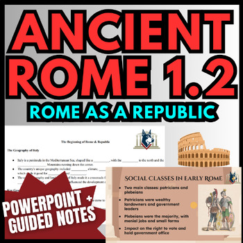 Preview of ANCIENT ROME | Early Republic + Punic Wars | Guided Notes & PowerPoint