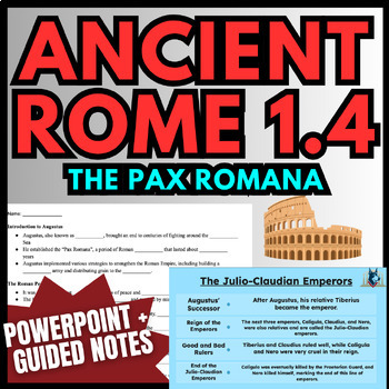 Preview of ANCIENT ROME | The Pax Romana | Guided Notes & PowerPoint