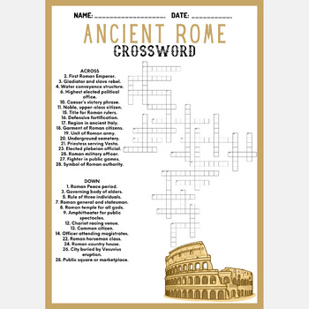 ANCIENT ROME Crossword Puzzle Worksheets Activities By Mind Games Studio   Original 9522590 1 