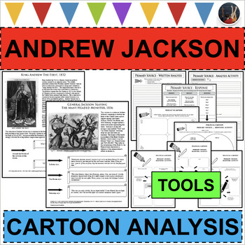 Preview of ANDREW JACKSON PRIMARY SOURCE ACTIVITY Political Cartoons