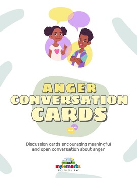 Preview of ANGER CONVERSATION CARDS