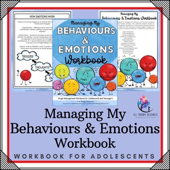 Preview of ANGER MANAGEMENT Workbook - Lesson and activities for Adolescents 