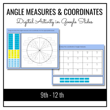 Preview of ANGLE MEASURES AND COORDINATES Digital Activity