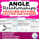 Preview of ANGLE RELATIONSHIPS Word Problems with Graphic Organizers