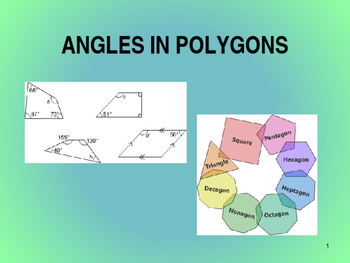 Preview of ANGLES IN POLYGONS