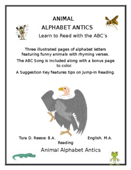 Preview of ANIMAL ALPHABET ANTICS