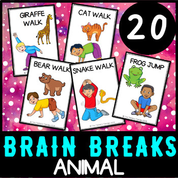 Preview of Animal Walks Movement Cards - Brain Breaks, Self-Regulation, Sensory Break