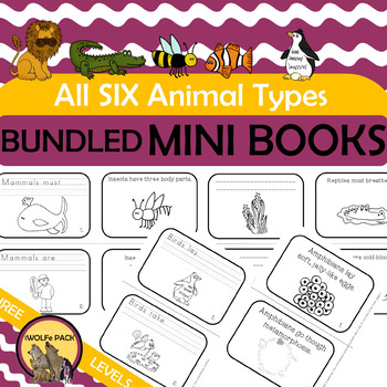 Preview of ANIMAL CHARACTERISTICS Mini Books Only