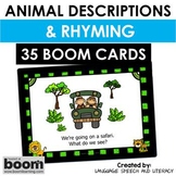 ANIMAL DESCRIPTIONS, Boom Cards Speech Therapy Distance Learning