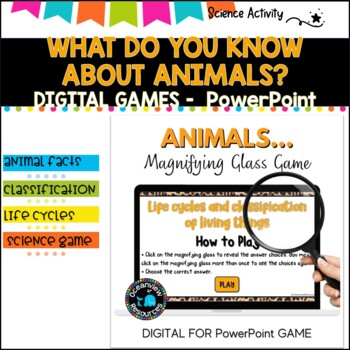 Preview of ANIMAL FACTS GAME l PowerPoint Game l IWB