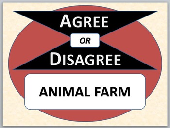 Preview of ANIMAL FARM - Agree or Disagree Pre-reading Activity