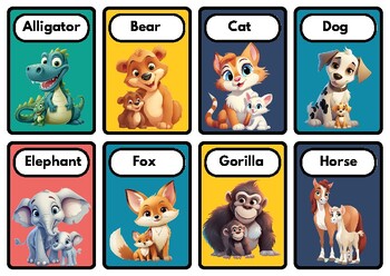 Preview of ANIMAL FLASHCARDS FOR KIDS. STARTING FROM A TO Z