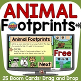 ANIMAL FOOTPRINTS: DIGITAL BOOM CARDS DRAG AND DROP ACTIVI