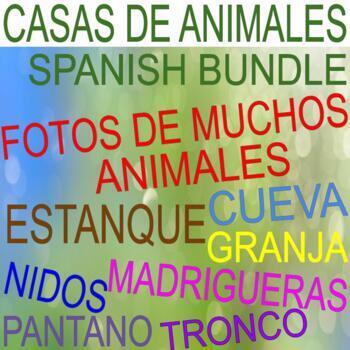 Preview of ANIMAL HOMES BUNDLE IN SPANISH